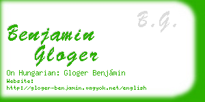 benjamin gloger business card